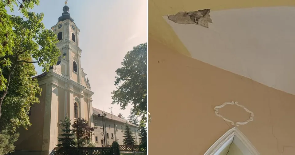 You are currently viewing Sobotné zemetrasenie poškodilo 350-ročný katolícky kostol v obci Báč