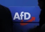 Na archívnej snímke logo krajne pravicovej strany Alternatíva pre Nemecko (AfD),