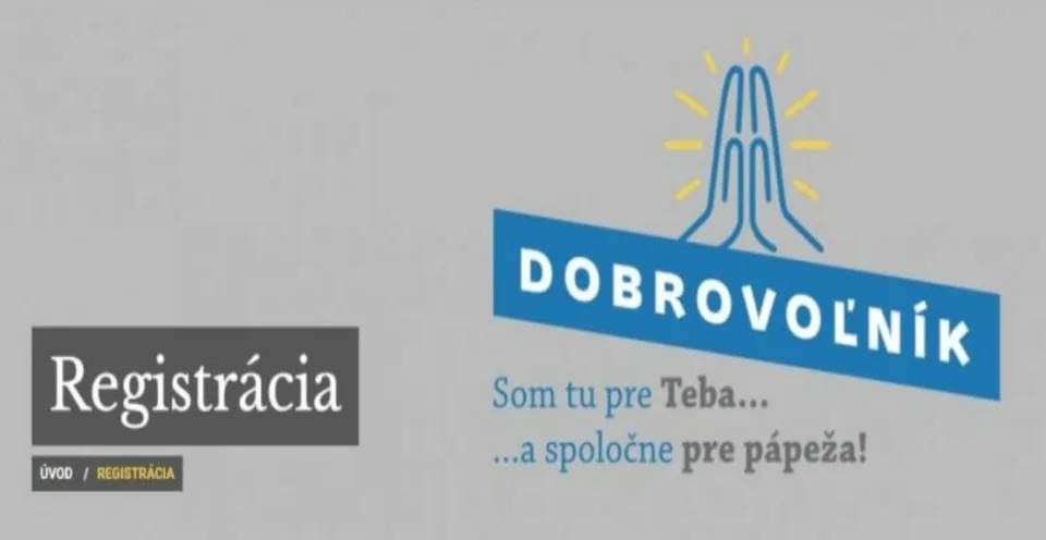 Read more about the article Chýbajú dobrovoľníci, ktorí pomôžu pri návšteve pápeža. Podmienky sú dve