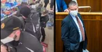 Na kombosnímke zľava zásah policajtov v Piešťanoch a Rom,an Mikulec.