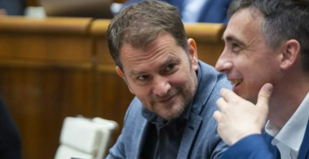 Igor Matovič a vpravo Ján Marosz.