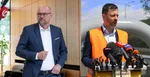 Na kombosnímke zľava Richard Sulík (SaS) a Eduard Heger (OĽANO).